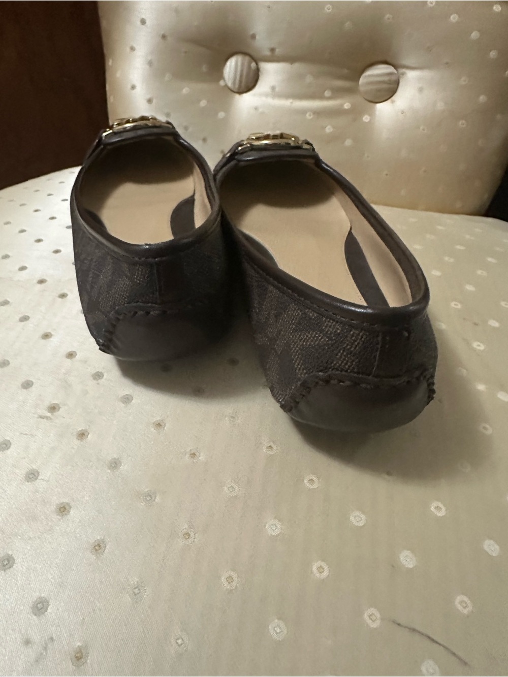 Michael Kors Fulton Moccasin Flat Shoes (Brown Signature Studded) NWOT - Picture 6 of 8